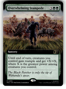 Overwhelming Stampede (Extended Art) – 385 MSC: Commander: Marvel Super Heroes R NM