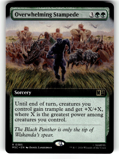 Overwhelming Stampede (Extended Art) – 385 MSC: Commander: Marvel Super Heroes R NM