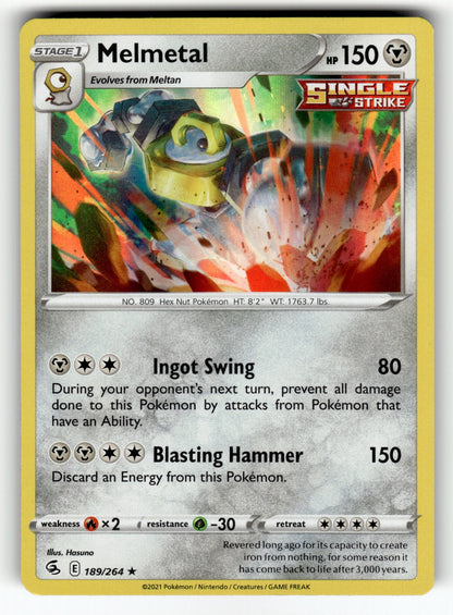 Melmetal – 189/264 SWSH08: SWSH08: Fusion Strike Holo Rare NM