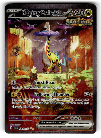 Raging Bolt ex – 208/162 TEF: SV05: Temporal Forces Special Illustration Rare Holo NM