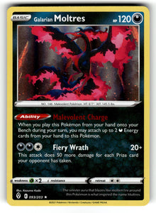Galarian Moltres – 093/203 SWSH07: SWSH07: Evolving Skies Holo Rare LP