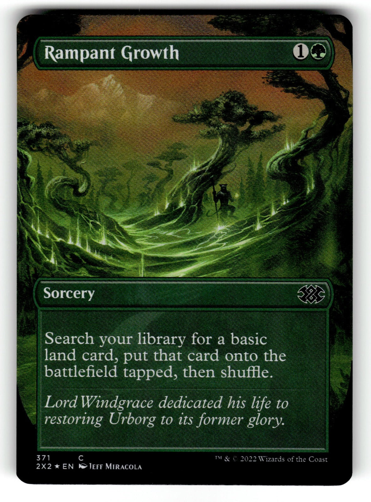 Rampant Growth (Borderless) – 371 2X2: Double Masters 2022 C Foil LP