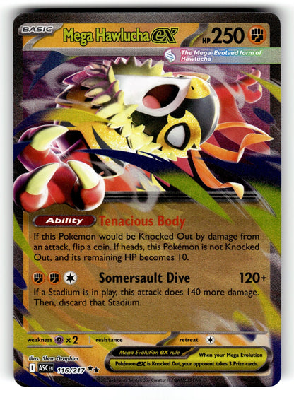 Mega Hawlucha ex - – 116/217 ASC: ME: Ascended Heroes Double Rare Holo NM