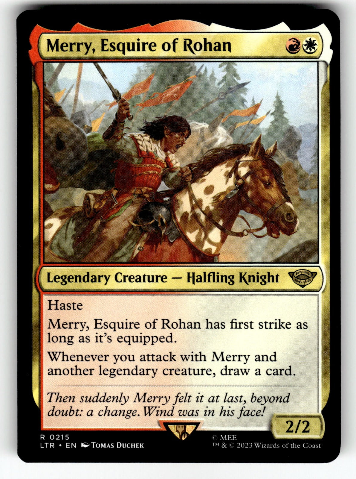 Merry, Esquire of Rohan – 215 LTR: Universes Beyond: The Lord of the Rings: Tales of Middle-earth R NM