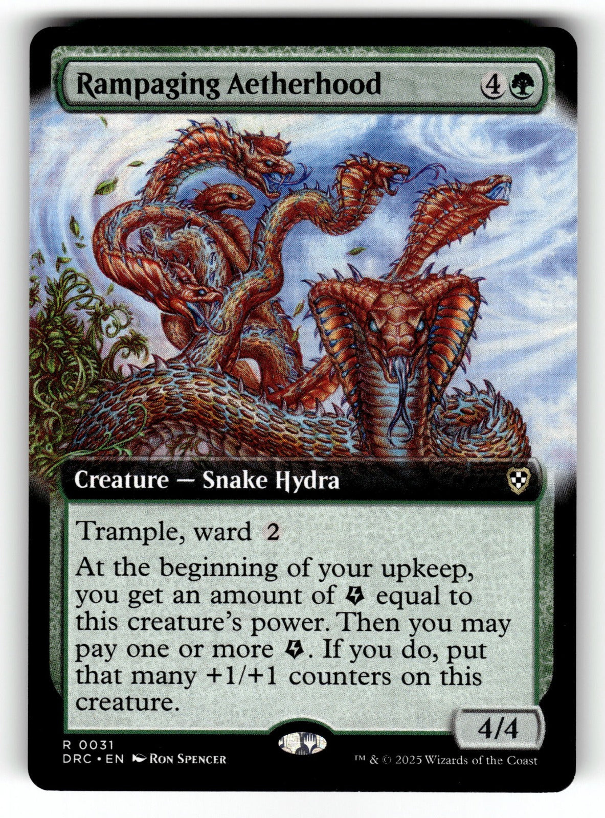 Rampaging Aetherhood (Extended Art) – 31 DRC: Commander: Aetherdrift R NM