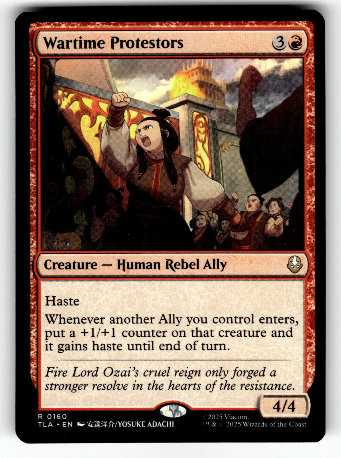 Wartime Protestors – 160 TLA: Avatar: The Last Airbender R NM