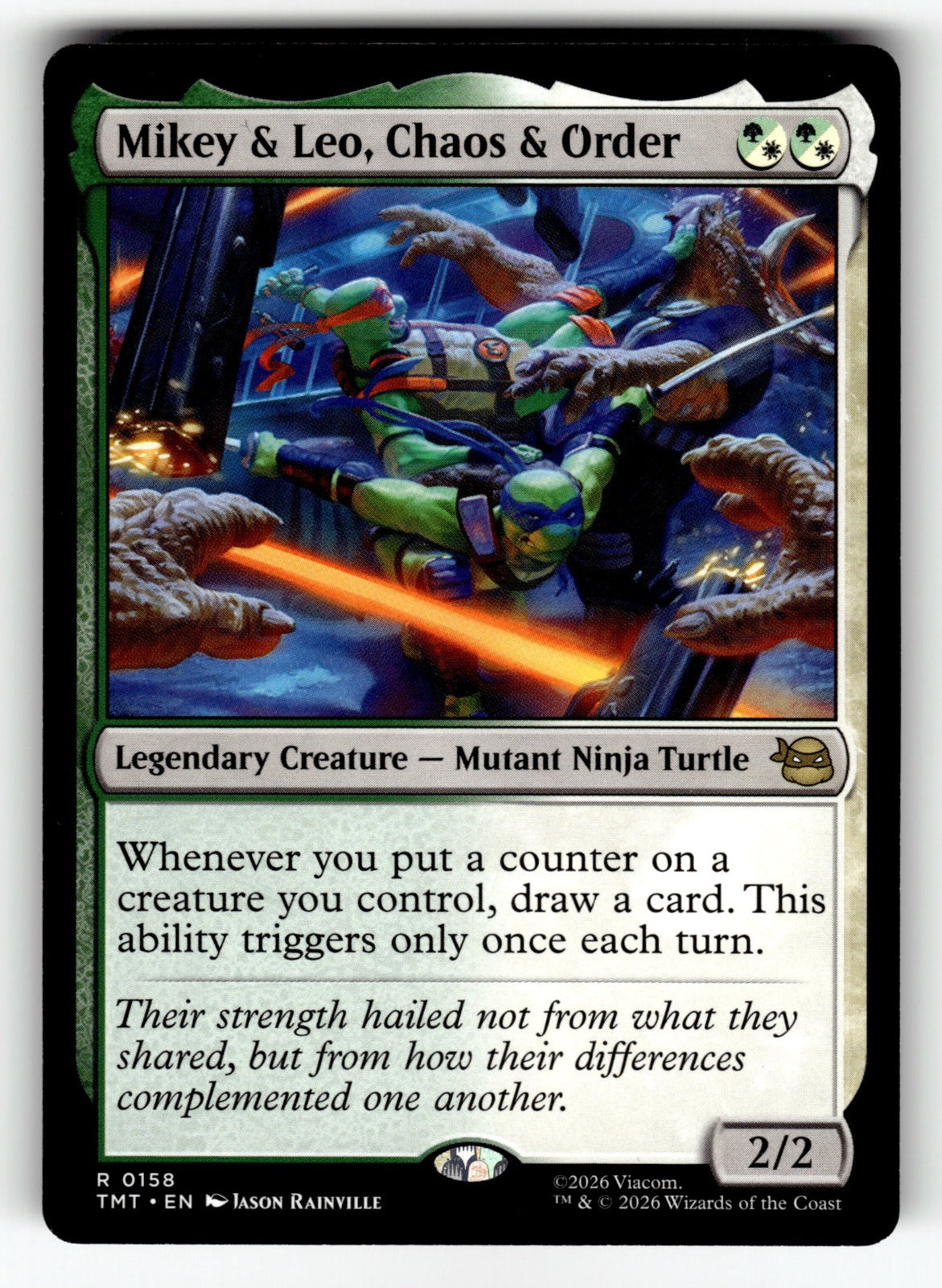 Mikey & Leo, Chaos & Order – 158 TMT: Teenage Mutant Ninja Turtles R NM