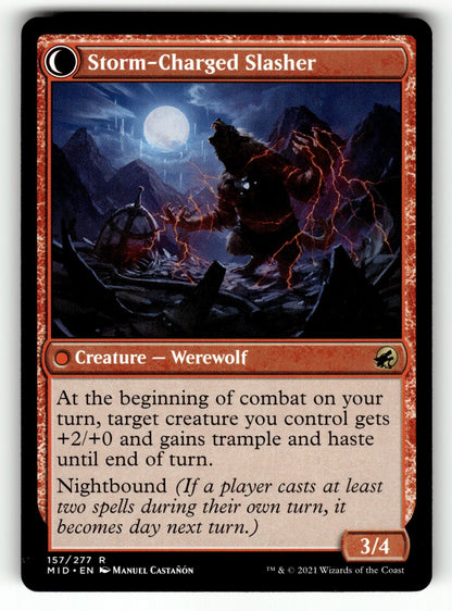 Reckless Stormseeker – 157 MID: Innistrad: Midnight Hunt R NM (Back)