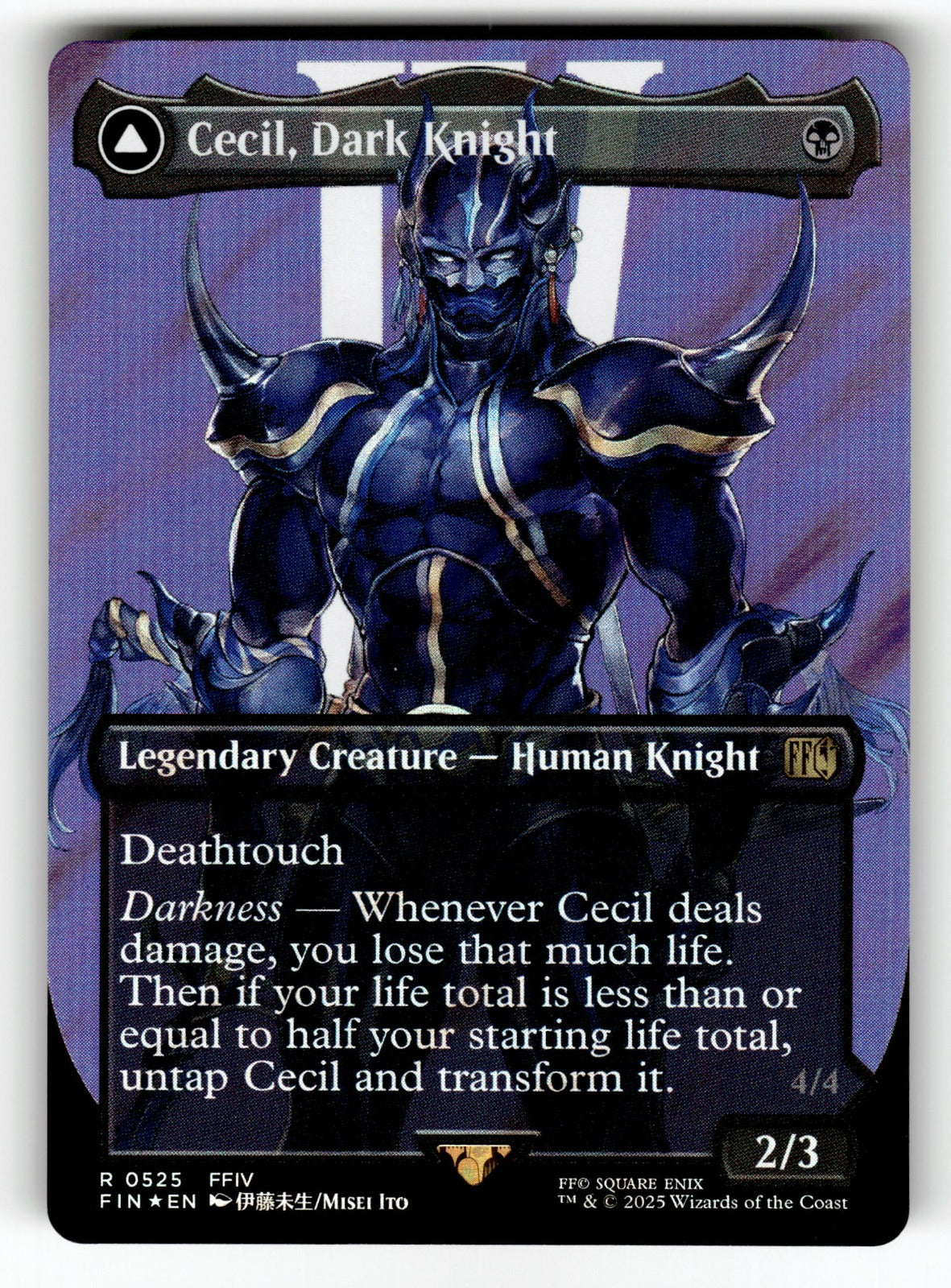 Cecil, Dark Knight (Borderless) (Surge Foil) – 525 FIN: FINAL FANTASY R Foil NM