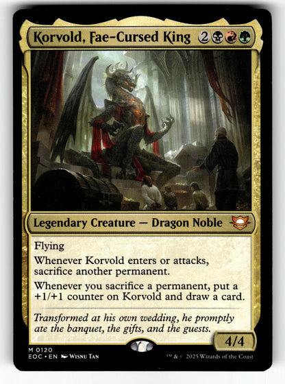 Korvold, Fae-Cursed King – 120 EOC: Commander: Edge of Eternities M NM