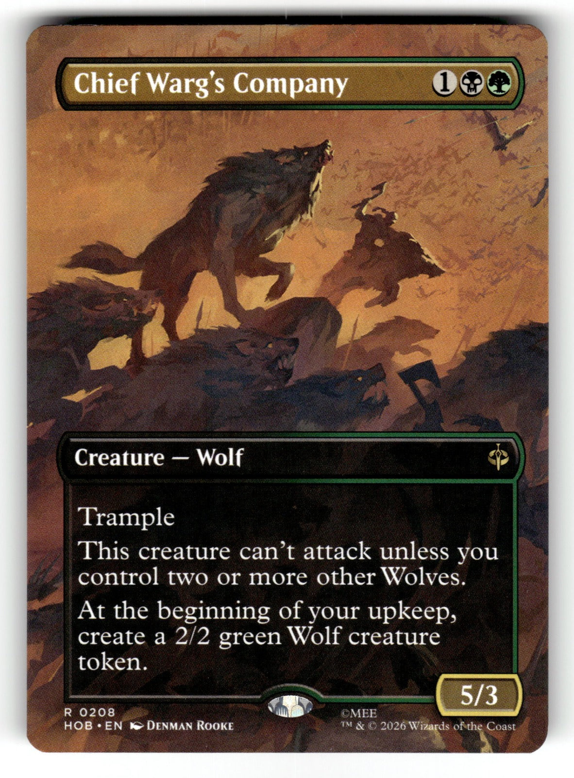 Chief Warg's Company (Borderless) – 208 HOB: The Hobbit R NM
