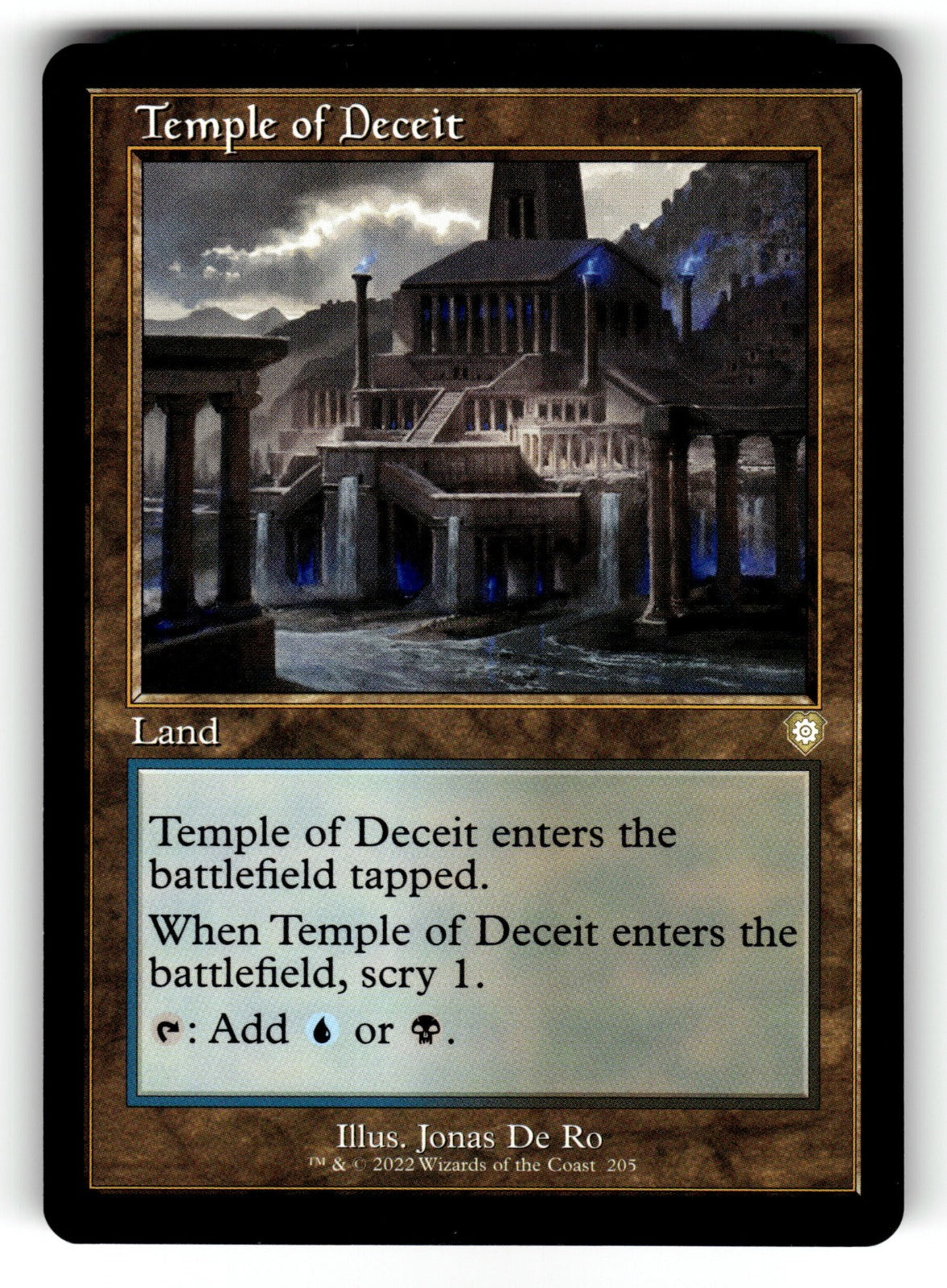 Temple of Deceit (Retro Frame) – 205 BRC: Commander: The Brothers' War R NM