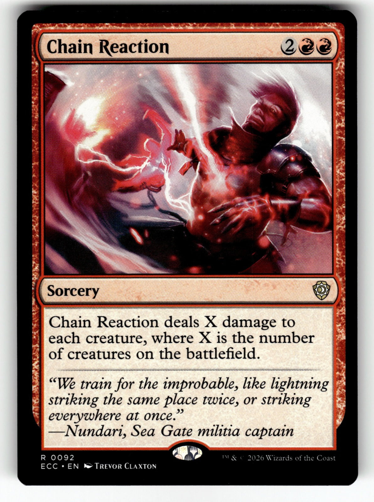 Chain Reaction – 92 ECC: Commander: Lorwyn Eclipsed R NM