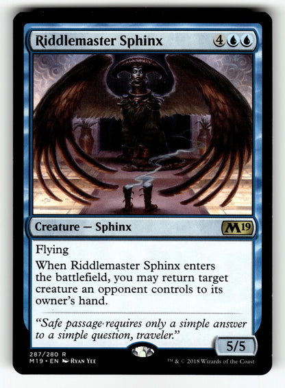 Riddlemaster Sphinx – 287 M19: Core Set 2019 R NM