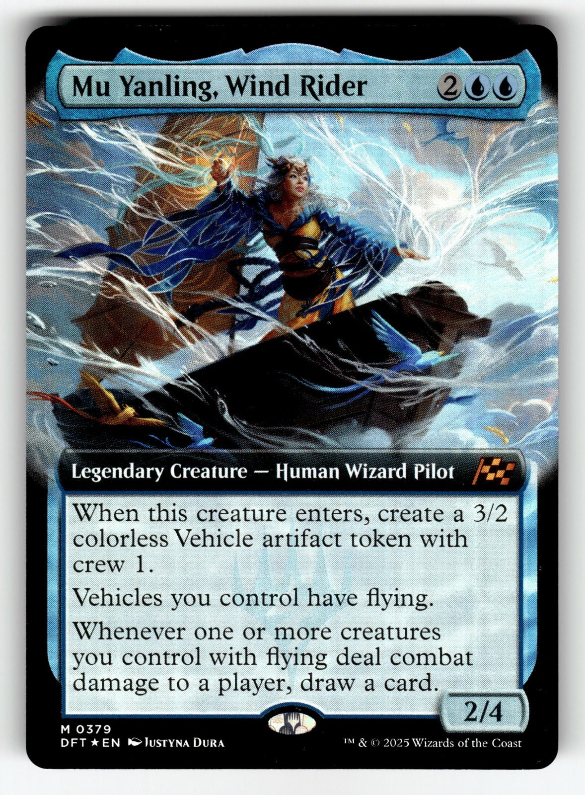 Mu Yanling, Wind Rider (Extended Art) – 379 DFT: Aetherdrift M Foil NM