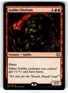 Goblin Chieftain – 41 DDT: Duel Decks: Merfolk vs. Goblins R NM