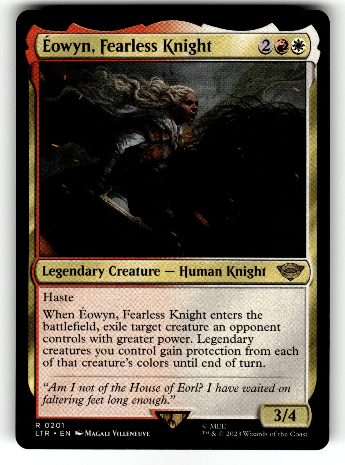 Eowyn, Fearless Knight – 201 LTR: Universes Beyond: The Lord of the Rings: Tales of Middle-earth R NM
