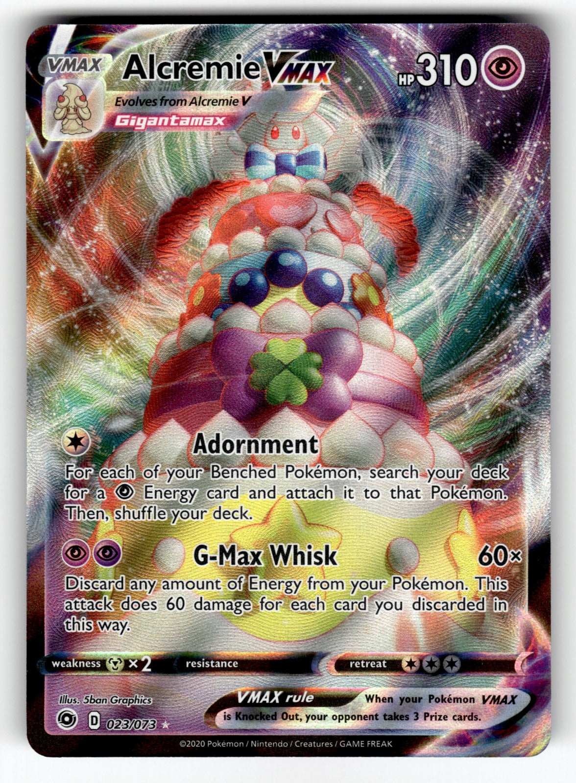 Alcremie VMAX - 23/73 CHP: Champion's Path Ultra Rare Holo NM