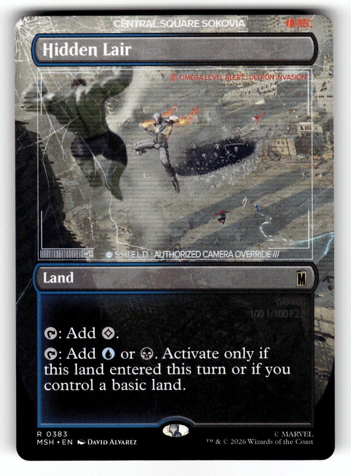 Hidden Lair (Borderless) – 383 MSH: Marvel Super Heroes R NM