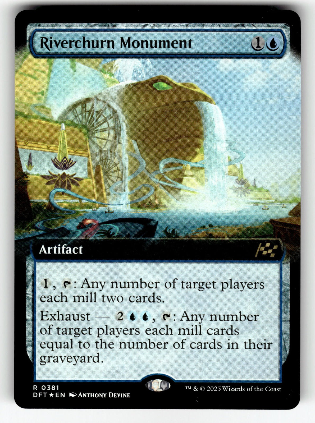 Riverchurn Monument (Extended Art) – 381 DFT: Aetherdrift R Foil NM