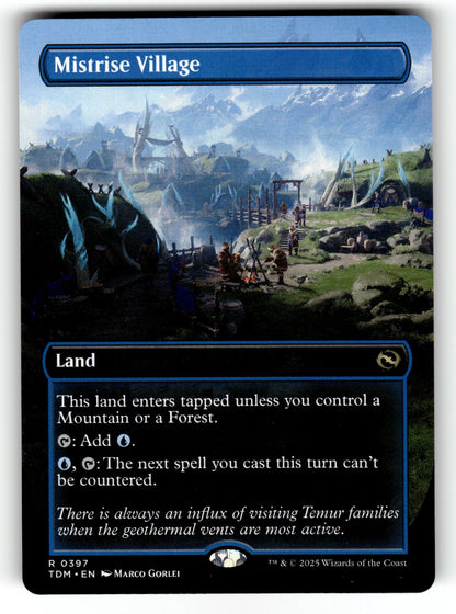 Mistrise Village (Borderless) – 397 TDM: Tarkir: Dragonstorm R NM