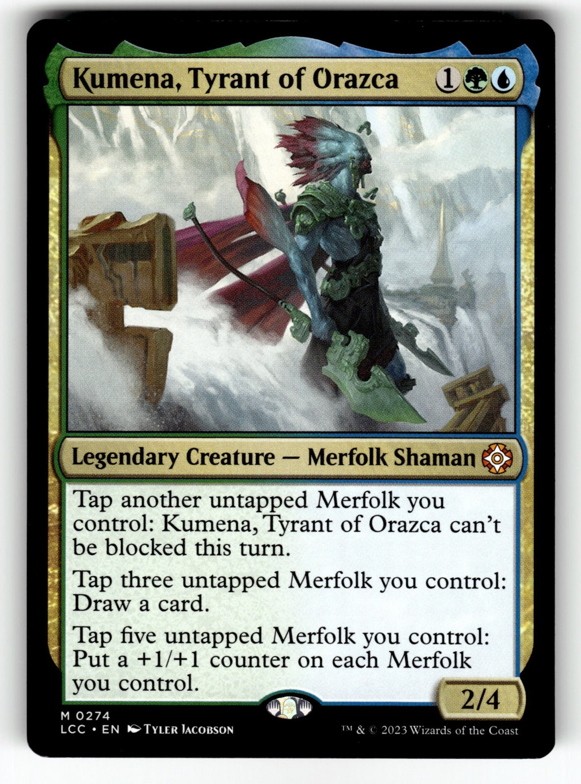 Kumena, Tyrant of Orazca – 274 LCC: Commander: The Lost Caverns of Ixalan M NM