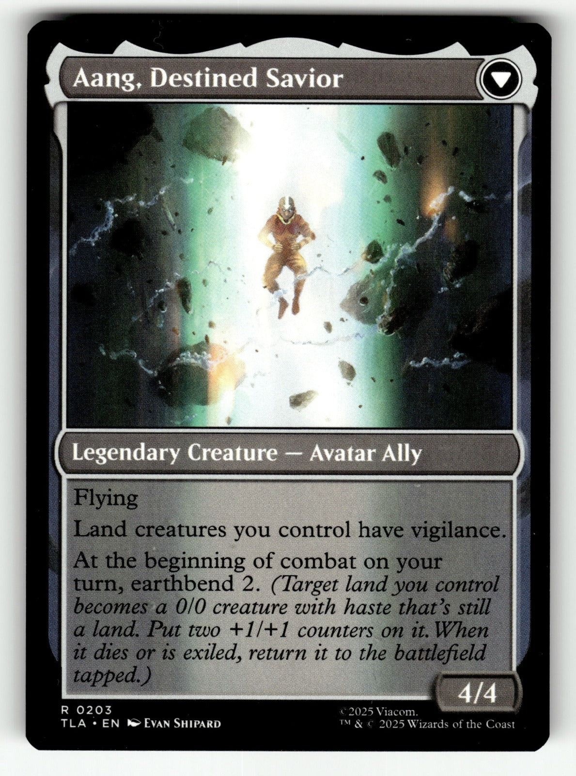 Aang, at the Crossroads – 203 TLA: Avatar: The Last Airbender R NM (Back)