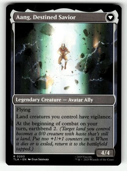 Aang, at the Crossroads – 203 TLA: Avatar: The Last Airbender R NM (Back)