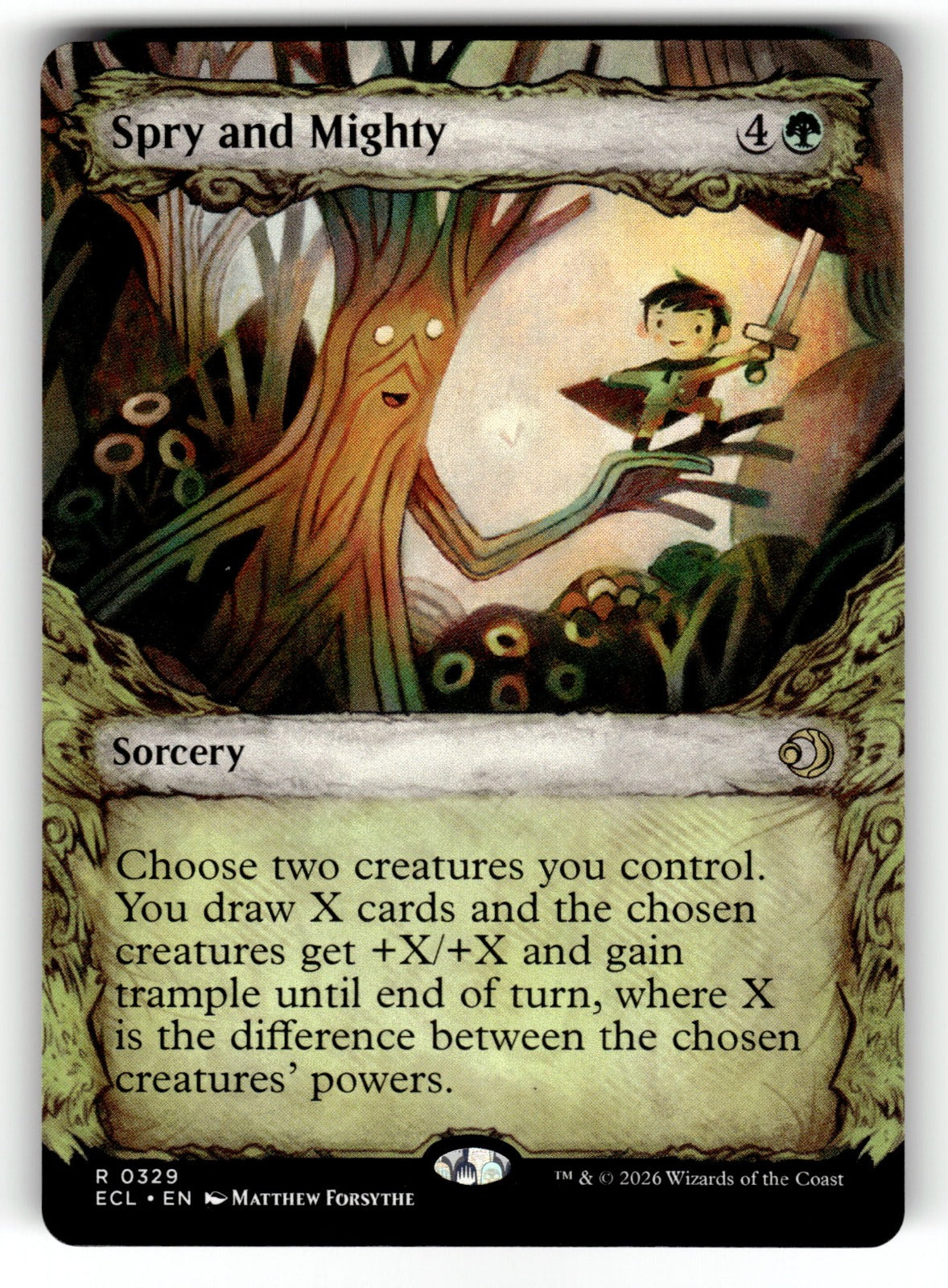 Spry and Mighty (Showcase) – 329 ECL: Lorwyn Eclipsed R NM