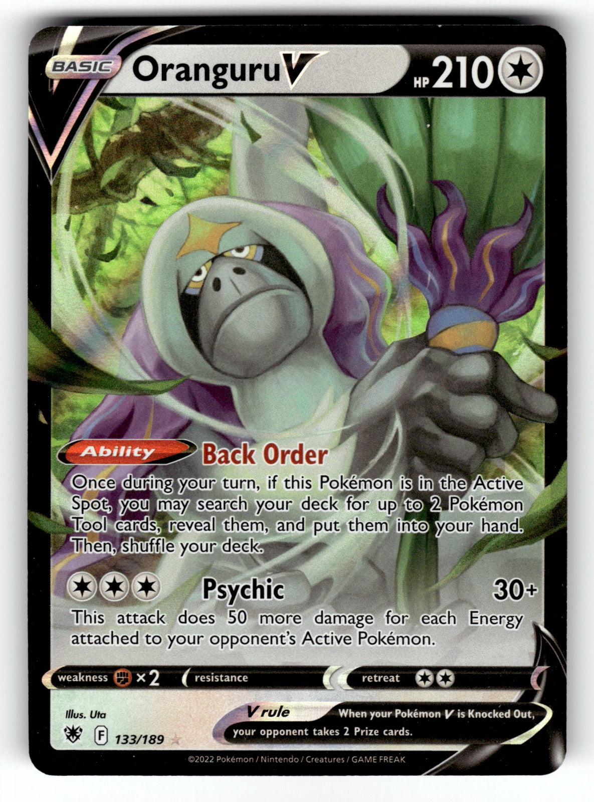 Oranguru V – 133/189 SWSH10: SWSH10: Astral Radiance Ultra Rare Holo NM