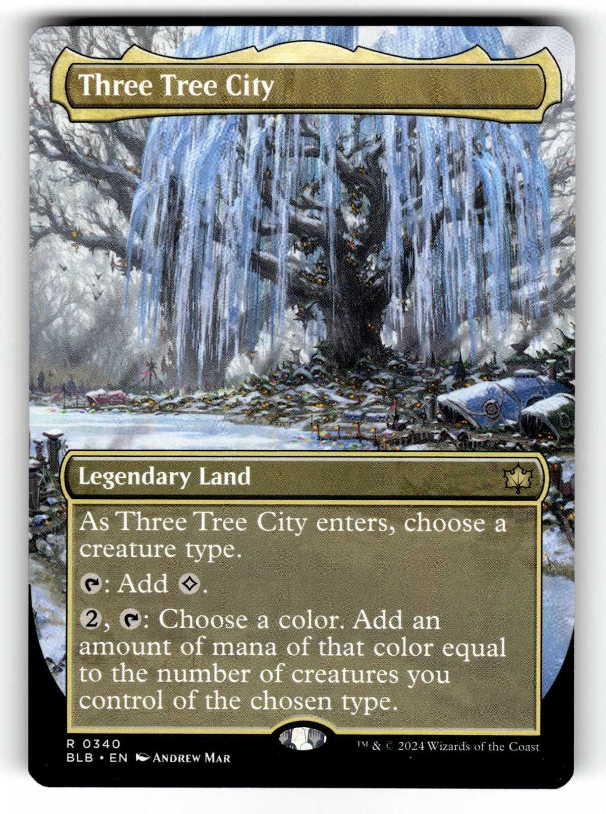 Three Tree City (Borderless) () – 340 BLB: Bloomburrow R NM