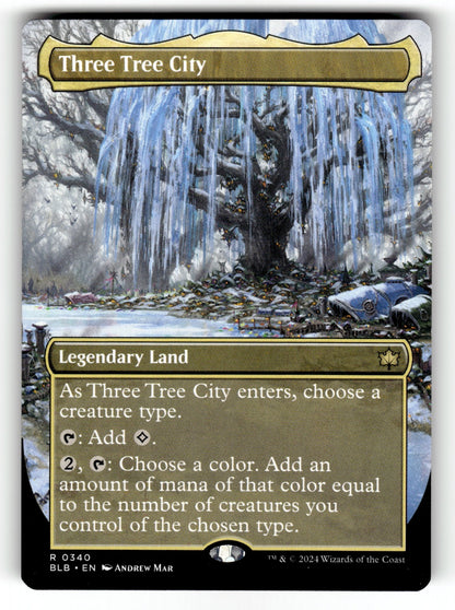Three Tree City (Borderless) () – 340 BLB: Bloomburrow R NM
