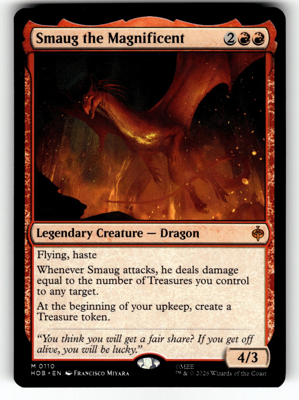 Smaug the Magnificent – 110 HOB: The Hobbit M NM