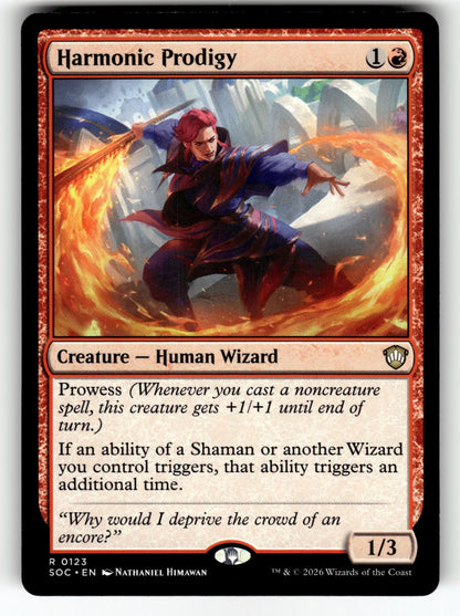 Harmonic Prodigy – 123 SOC: Commander: Secrets of Strixhaven R NM