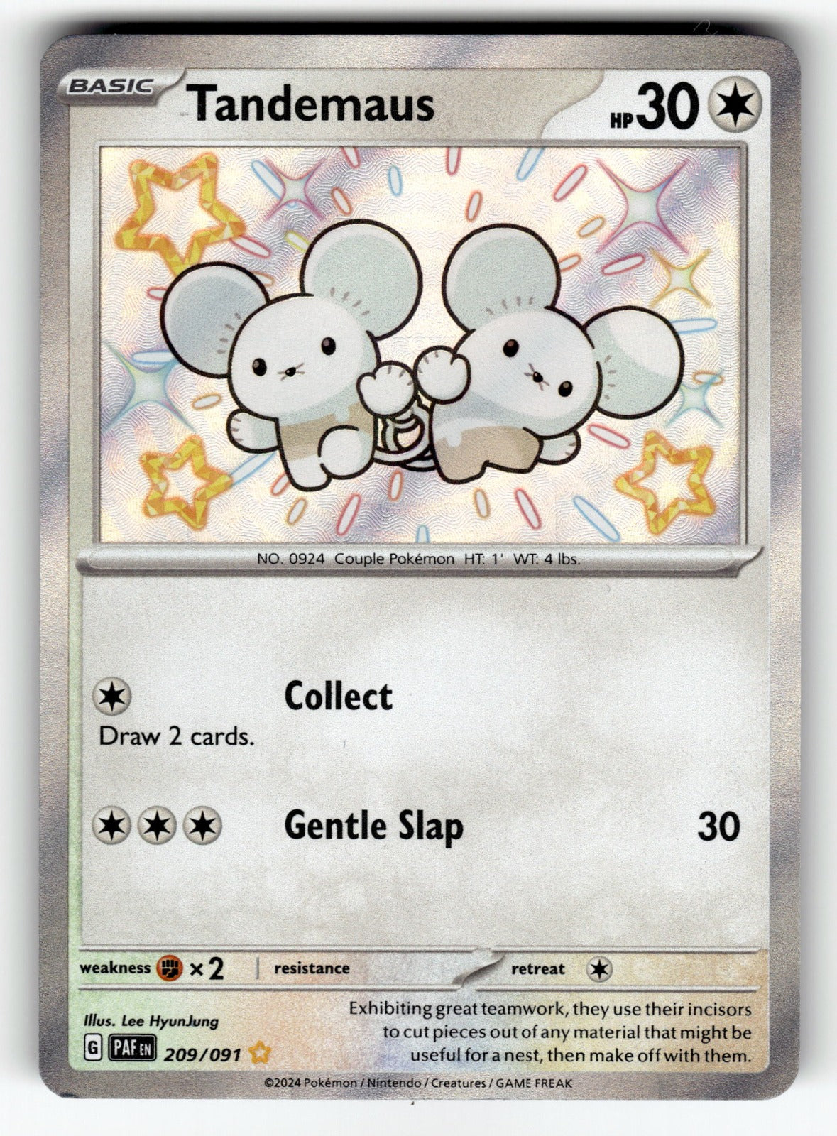 Tandemaus – 209/091 PAF: SV: Paldean Fates Shiny Rare HoloNM