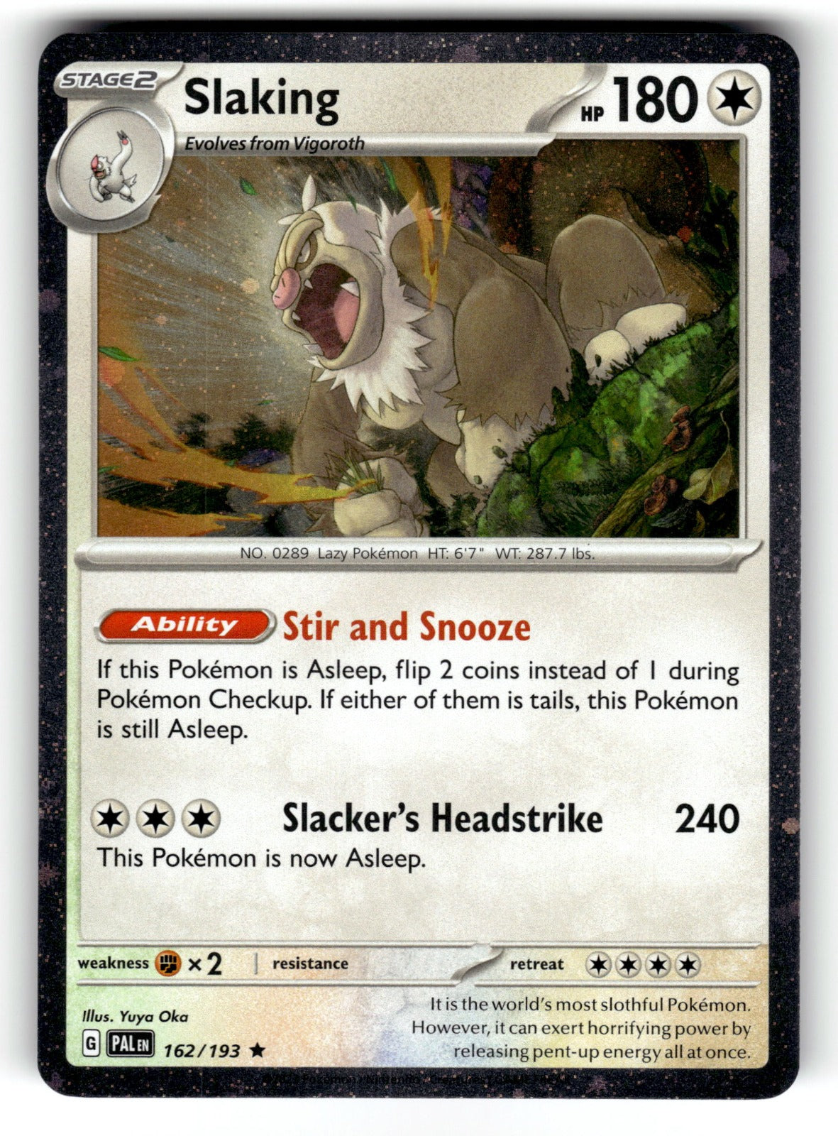 Slaking (Cosmos Holo) – 162/193 MCAP: Miscellaneous Cards & Products Rare Holo NM
