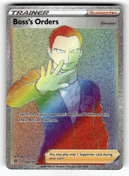 Boss's Orders (Secret) – 200/192 SWSH02: SWSH02: Rebel Clash Secret Rare HoloNM