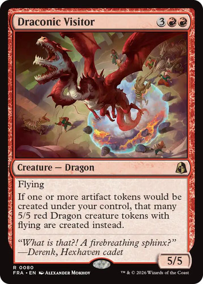 Draconic Visitor – 80 FRA: Reality Fracture R Foil NM