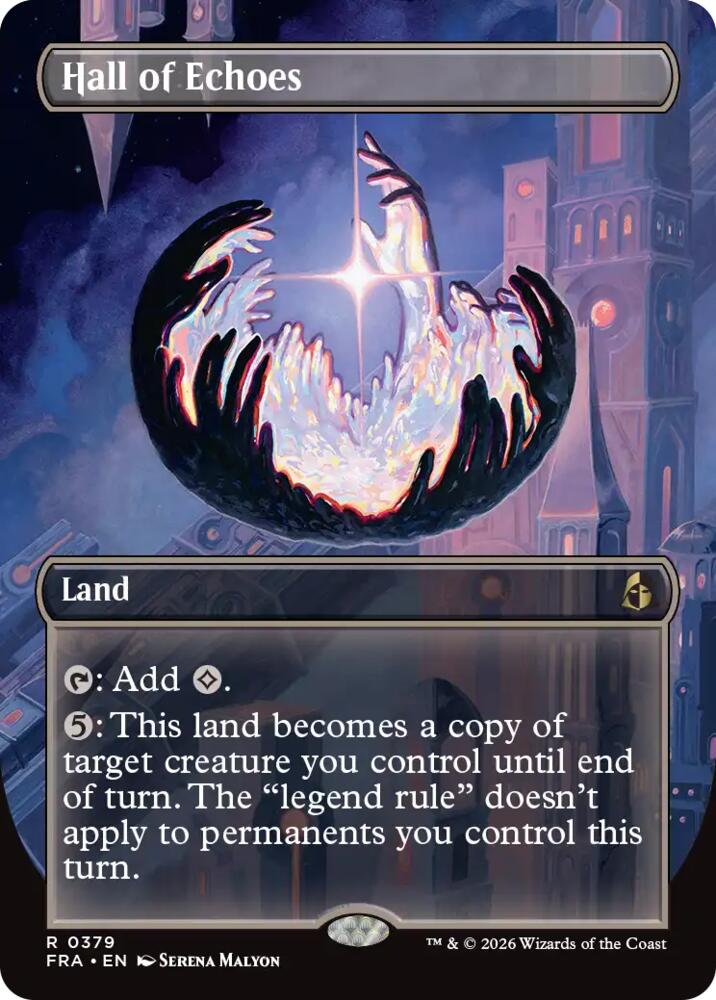 Hall of Echoes (Borderless) – 379 FRA: Reality Fracture R Foil NM
