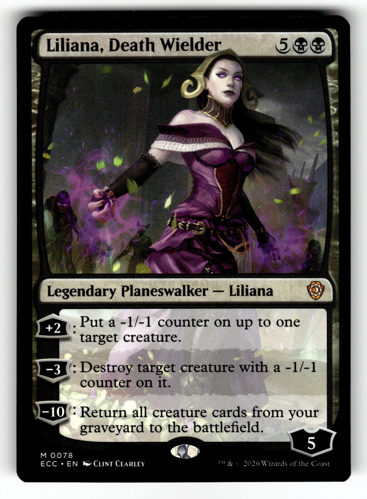 Liliana, Death Wielder – 78 ECC: Commander: Lorwyn Eclipsed M NM