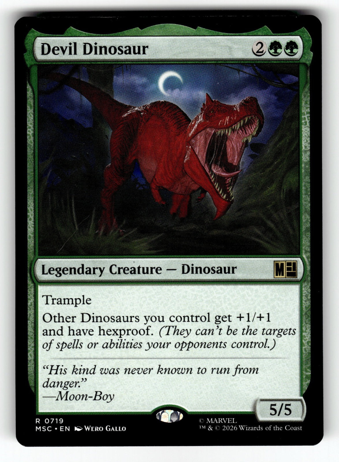 Devil Dinosaur – 719 MSC: Commander: Marvel Super Heroes R NM
