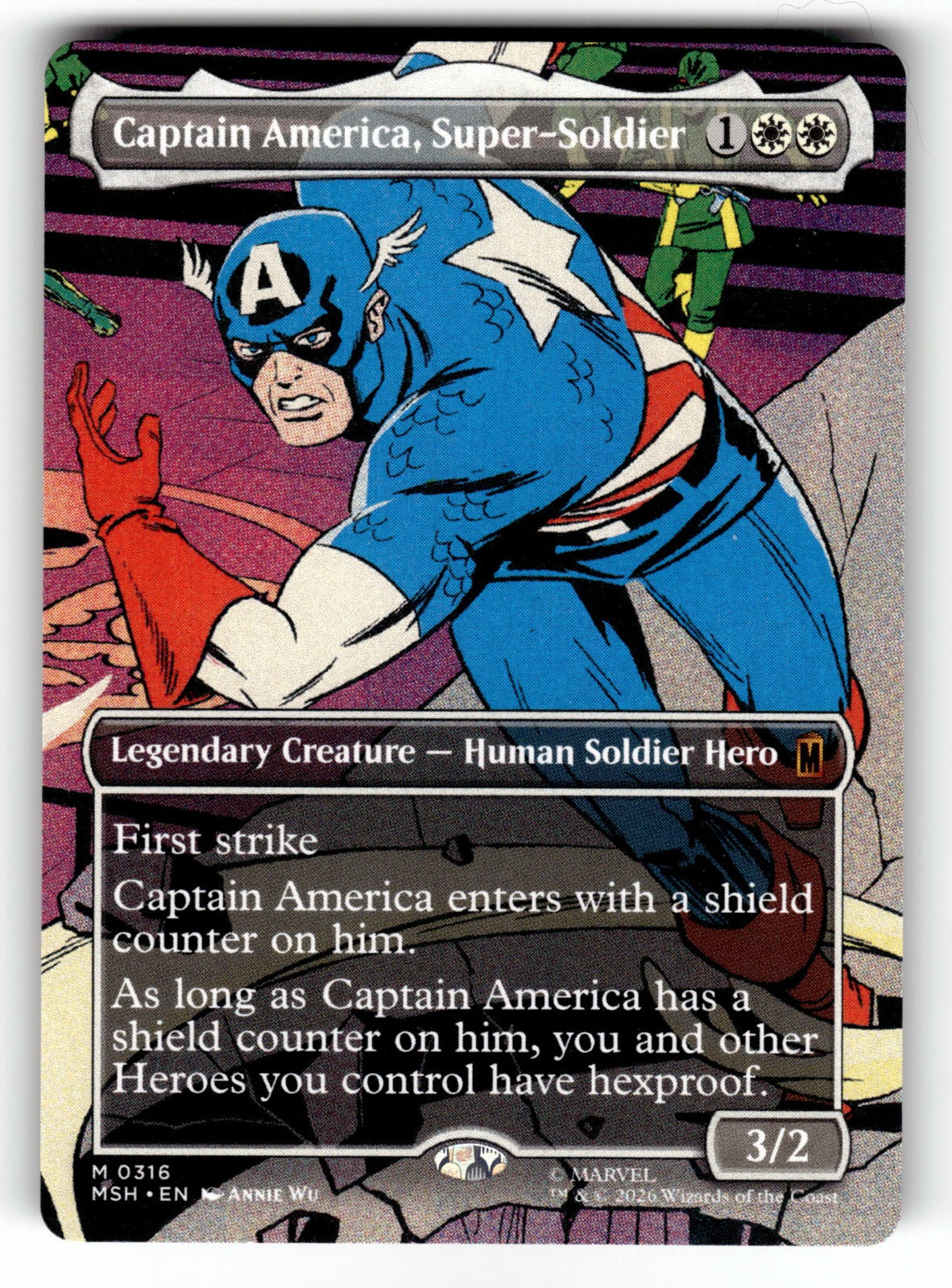 Captain America, Super-Soldier (Borderless) – 316 MSH: Marvel Super Heroes M NM