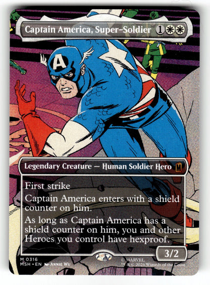 Captain America, Super-Soldier (Borderless) – 316 MSH: Marvel Super Heroes M NM