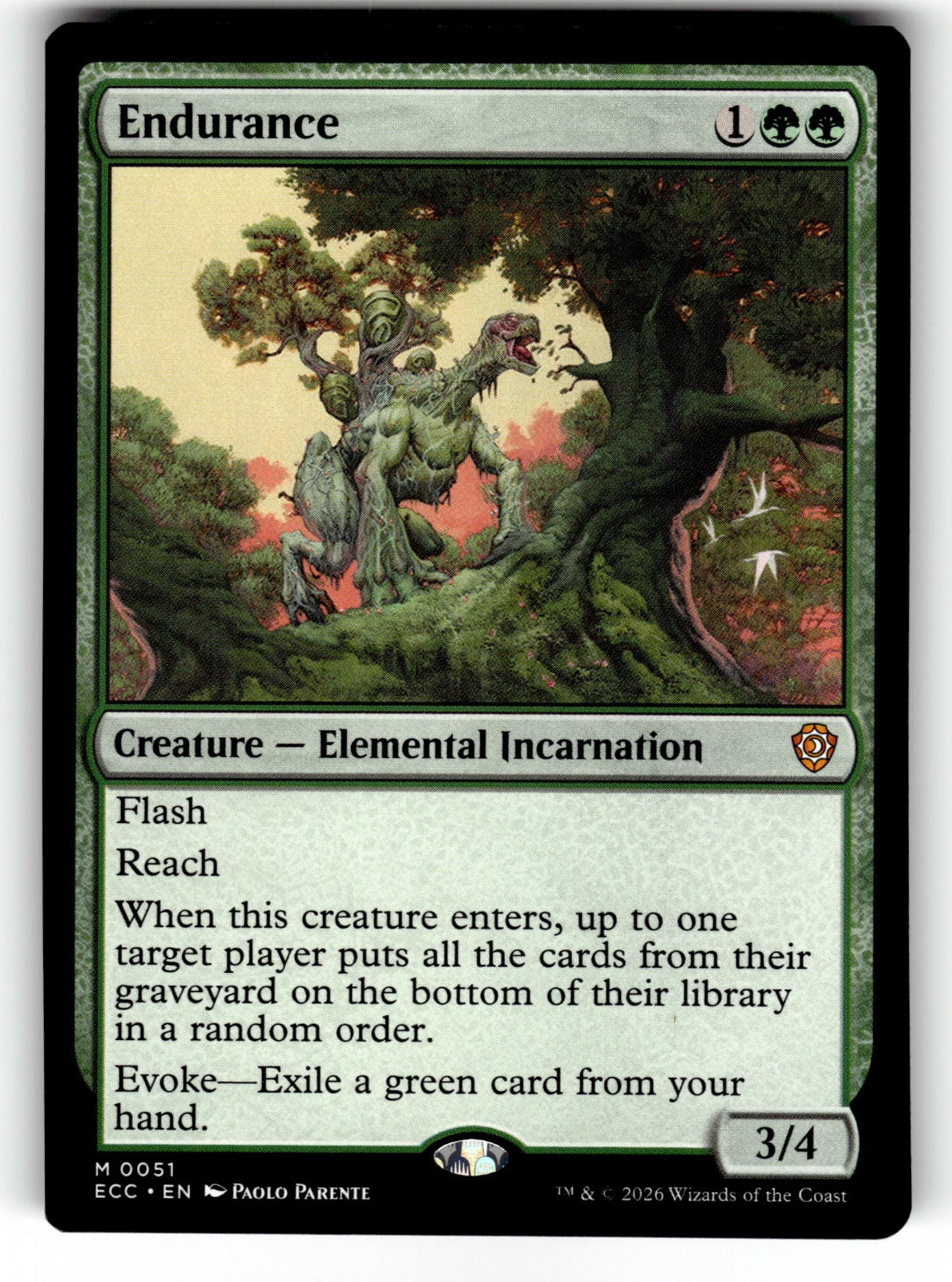 Endurance – 51 ECC: Commander: Lorwyn Eclipsed M NM