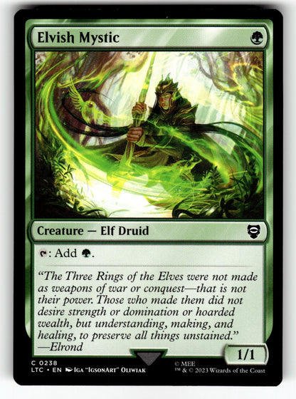 Elvish Mystic – 238 LTC: Commander: The Lord of the Rings: Tales of Middle-earth C NM