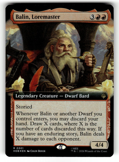 Balin, Loremaster (Extended Art) – 301 HOB: The Hobbit R Foil LP