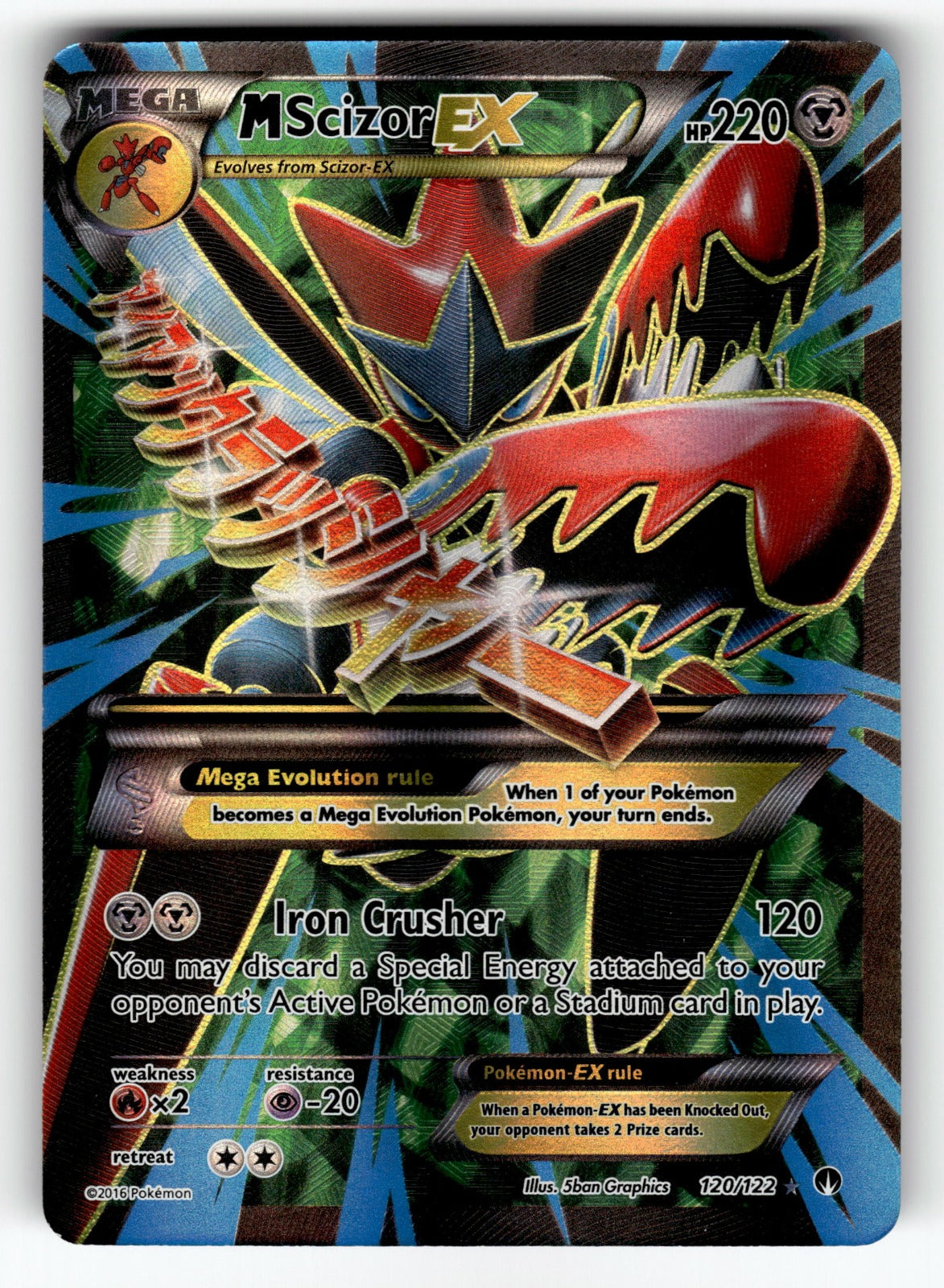 M Scizor EX (Full Art) – 120/122 BKP: XY - BREAKpoint Ultra Rare Holo LP