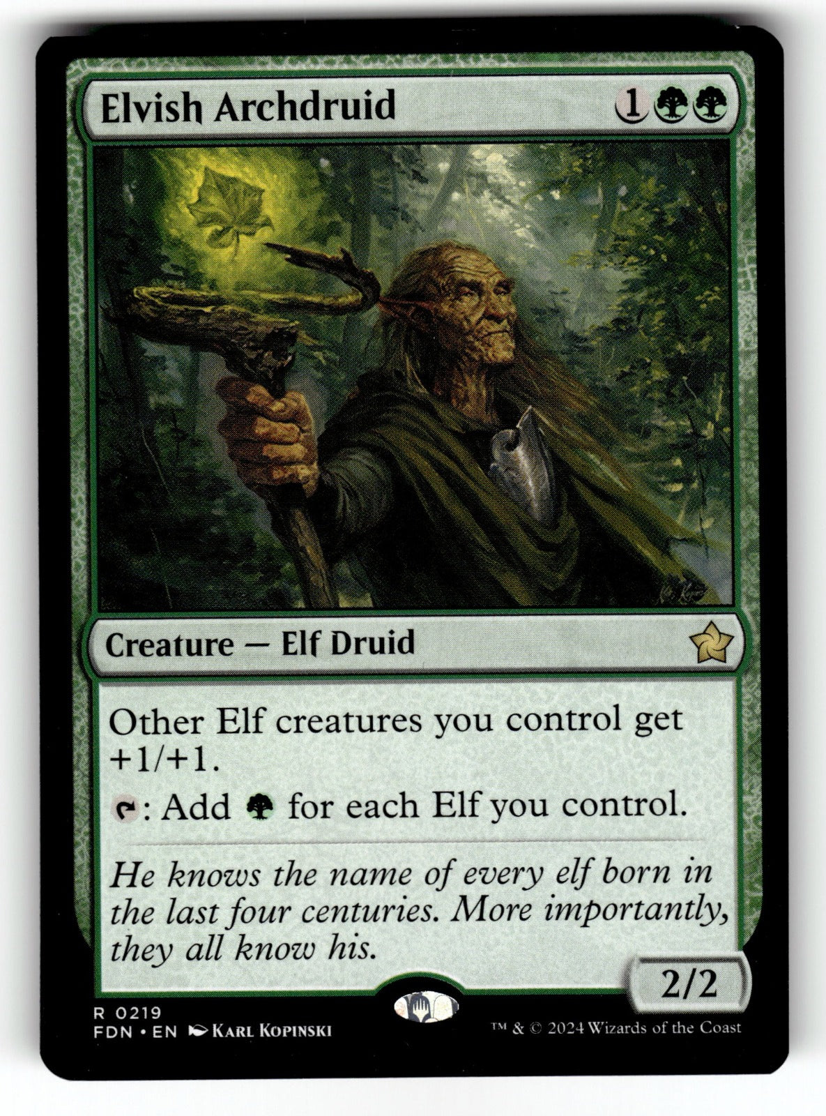 Elvish Archdruid – 219 FDN: Foundations R LP
