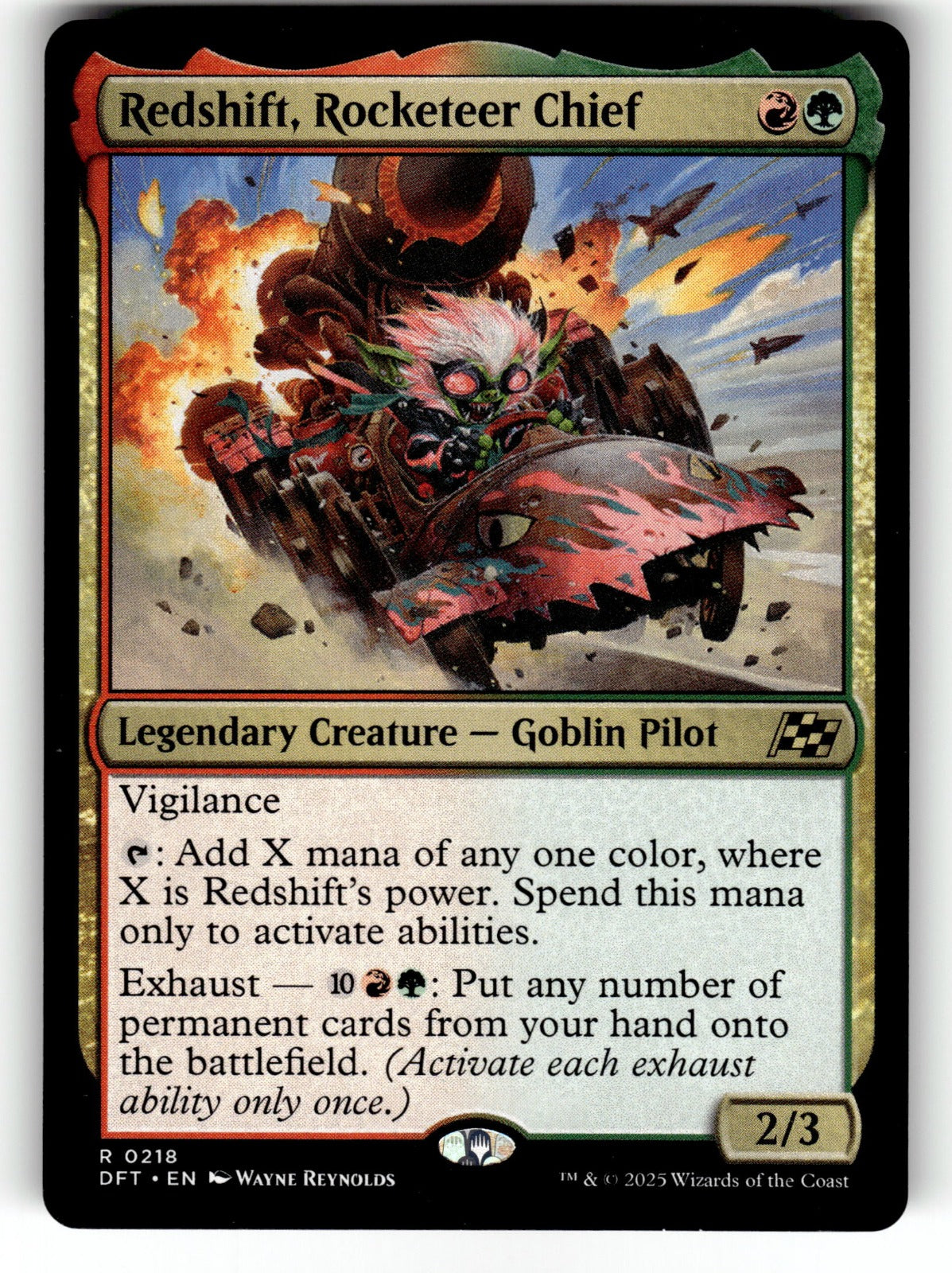 Redshift, Rocketeer Chief – 218 DFT: Aetherdrift R NM