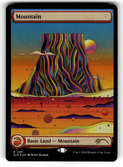 Mountain (Rainbow Foil) – 1481 SLD: Secret Lair Drop Series R Foil NM